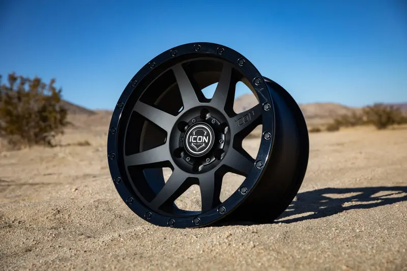 Icon Rebound 17X8.5 5X150 25Mm Offset 5.75In Bs 110.1Mm Bore Double Black Wheel 2