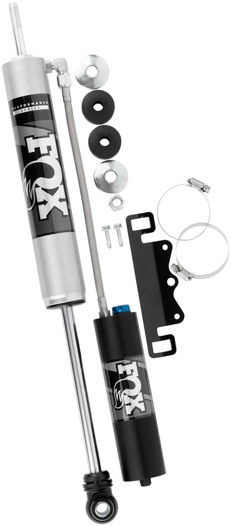 Fox | 2017-2023 Ford Super Duty 4Wd 2.0 Performance Series Remote Reservoir Front Shock With Adjuster | 0-1.5 Inch Lift 1