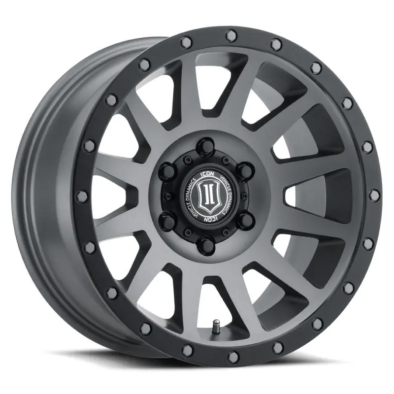 Icon Compression 17X8.5 6X5.5 25Mm Offset 5.75In Bs 93.1Mm Bore Titanium Wheel 1