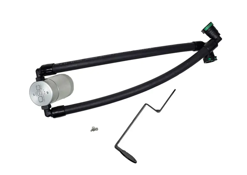J&L | 2021-2024 Ford Bronco Sport 1.5L Ecoboost Passenger Side Oil Separator 3.0 - Clear Anodized 1