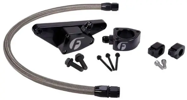 Fleece | 2003-2007 Dodge Ram 5.9L Cummins Manual Trans Coolant Bypass Kit - Stainless Steel Braided Line 1