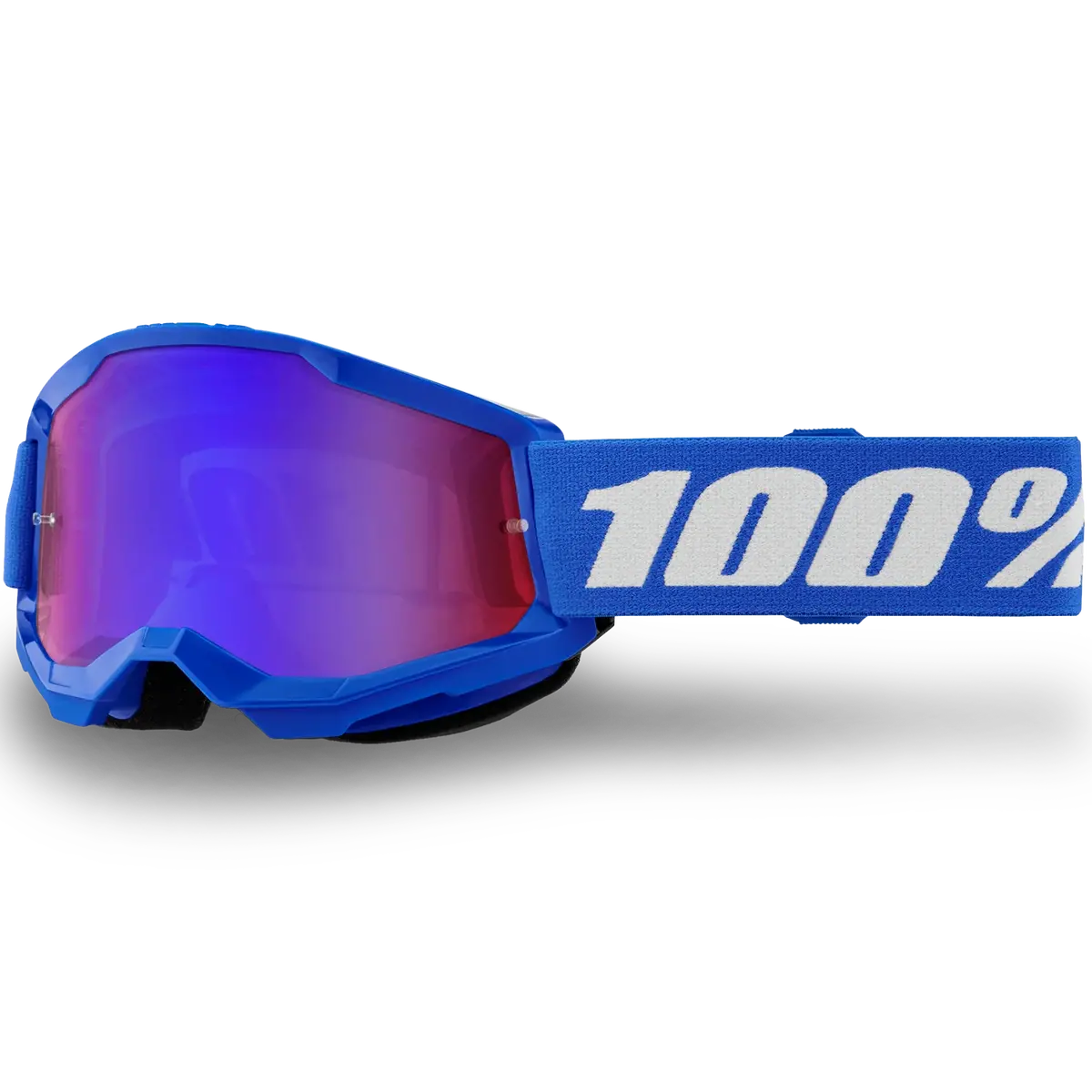 100% Strata 2 Goggles - Blue (Mirror Red Blue Lens) 1