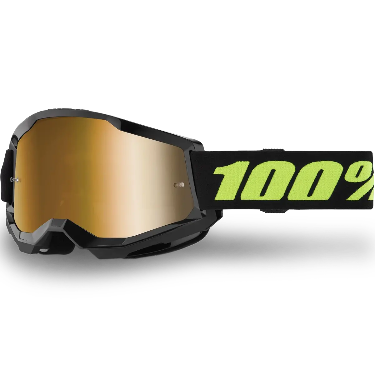 100% Strata 2 Goggles - Solar Eclipse (Mirror True Gold Lens) 1