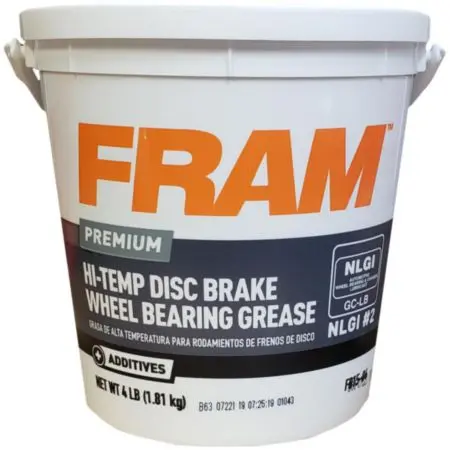 Fram Hi-Temp Disc Brake Wheel Bearing Grease - 4 Lb, 4 Lb Tub F815-04 1