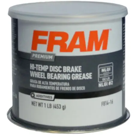 Fram Hi-Temp Disc Brake Wheel Bearing Grease - 1 Lb, 1 Lb Tub F814-16 1