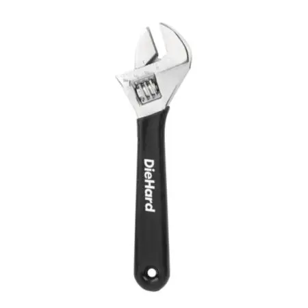 Diehard 6" Chrome Vanadium Adjustable Wrench With Anti-Slip Grip Dh50001 1