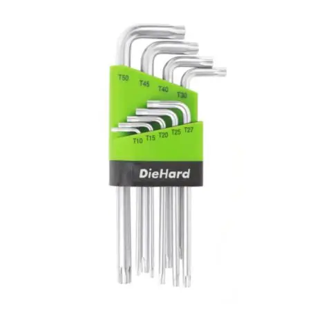 Diehard 9-Piece Long Arm Star Key Set With Security Shafts Dh50009 1