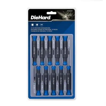 Diehard 10-Piece Precision Screwdriver Set With Finger Control Caps Dh50049 1