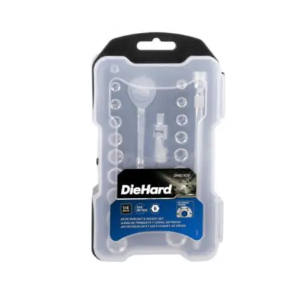 Diehard 1/4" Drive Ratchet Socket Set, Sae & Metric, 22-Piece Dh50102 1