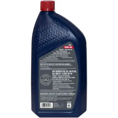 Argos 10W30 Full Synthetic High Mileage Motor Oil Ar943 2