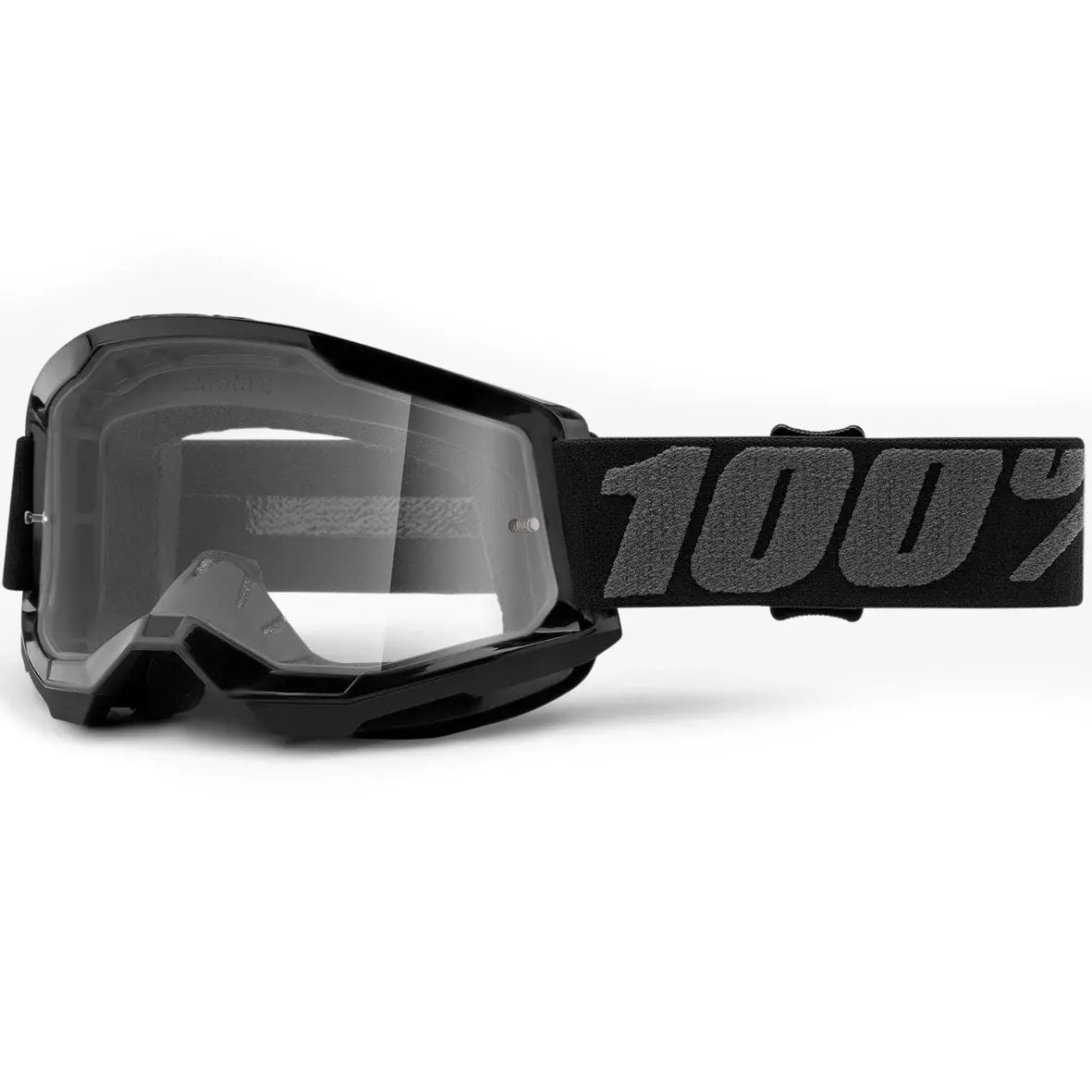 100% Youth Strata 2 Goggles - Black (Clear Lens) 1