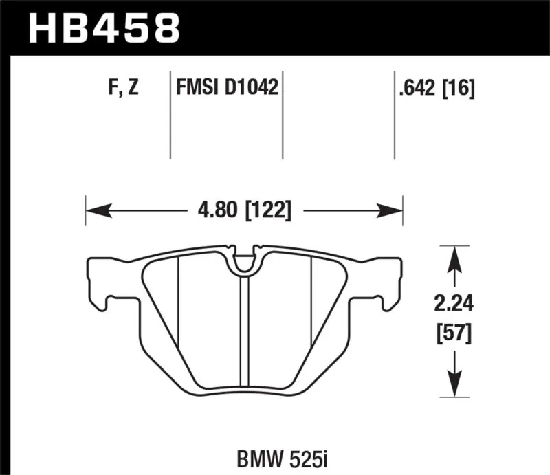 Hawk Performance Ceramic Rear Brake Pads For Bmw X5 (2007–2008 3.0Si, 2009–2013 Xdrive) And X6 Xdrive (2010–2013) 1