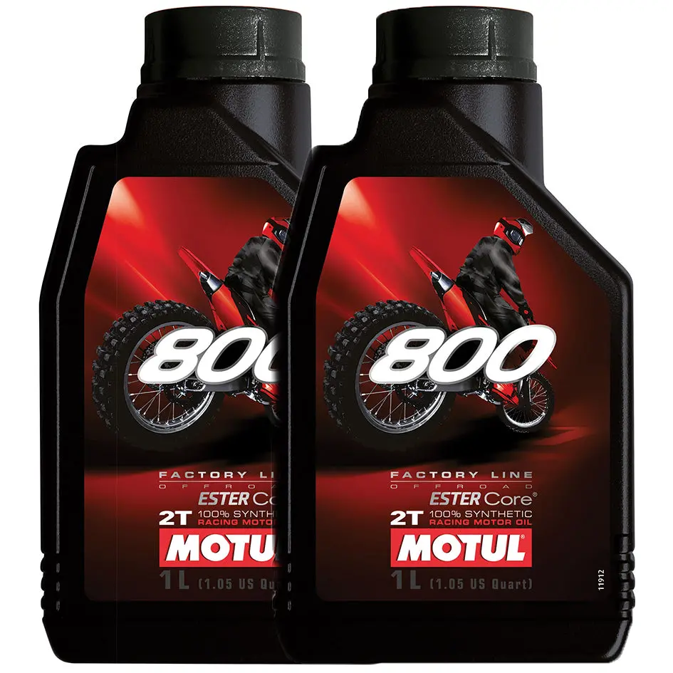*Multi-Pack* 2 X Motul 800 2T Factory Line Off-Road Motor Oil (1 Litre) 1