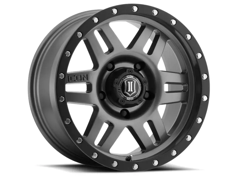 Icon Six Speed 17X8.5 6X135 6Mm Offset 5In Bs 94Mm Bore Gun Metal Wheel 1