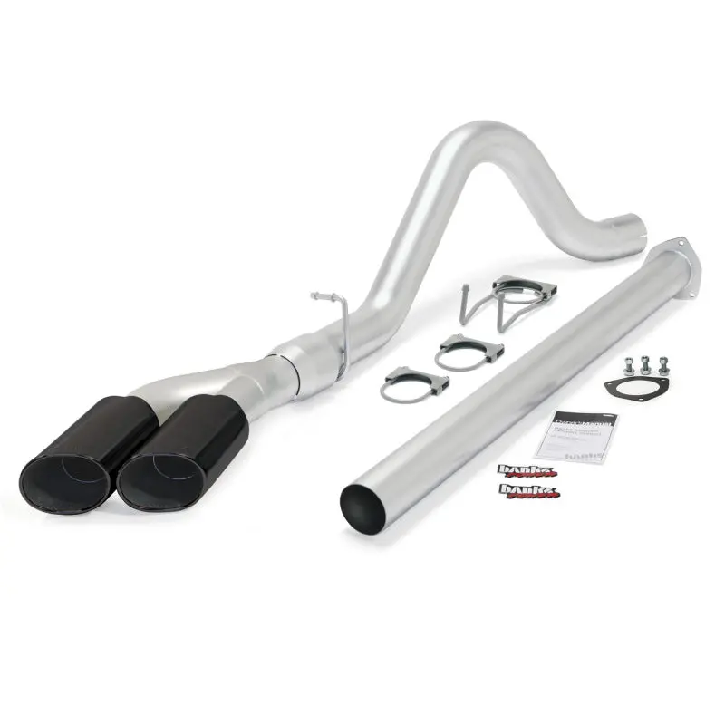 Banks Power 11-13 Ford 6.7L F250-350 Monster Exh Sys - Ss Single-Dual Exh W/ Blk Tips *Discontinued* 1