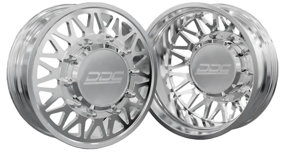 Ddc | Dually Wheels The Mesh Forged 20X8.25 8X165 Polished 94-18 Dodge Ram 3500 92-10 Silverado / Sierra 3500 87-97 Ford F-350 1