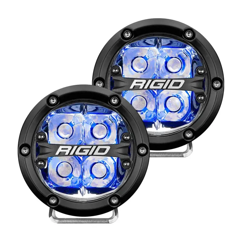 Rigid Industries | 360-Series 4 Inch Led Off-Road Spot Beam - Blue Backlight (Pair) 1