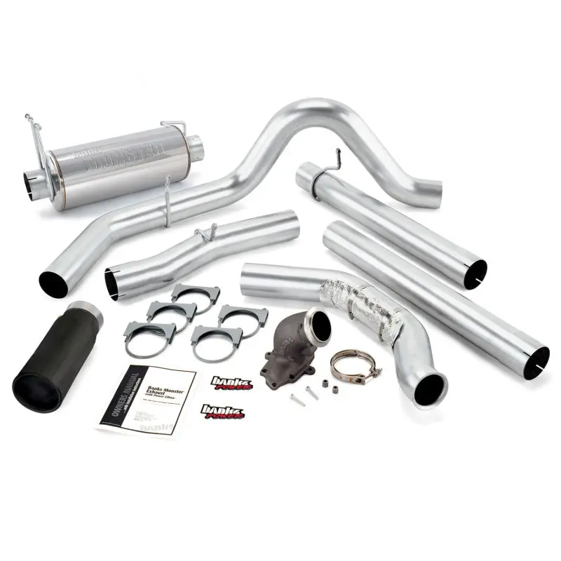 Banks Power | 2000-2003 Ford Excursion 7.3L Power Stroke Monster Exhaust With Power Elbow - Ss Single Exhaust With Black Tip *Discontinued* 1