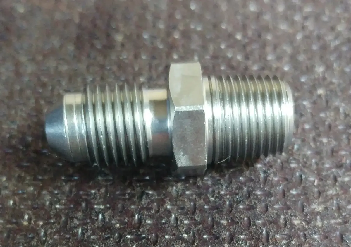 Stainless Steel Adaptor 1/8" Npt To 3/8" Unf -3 1