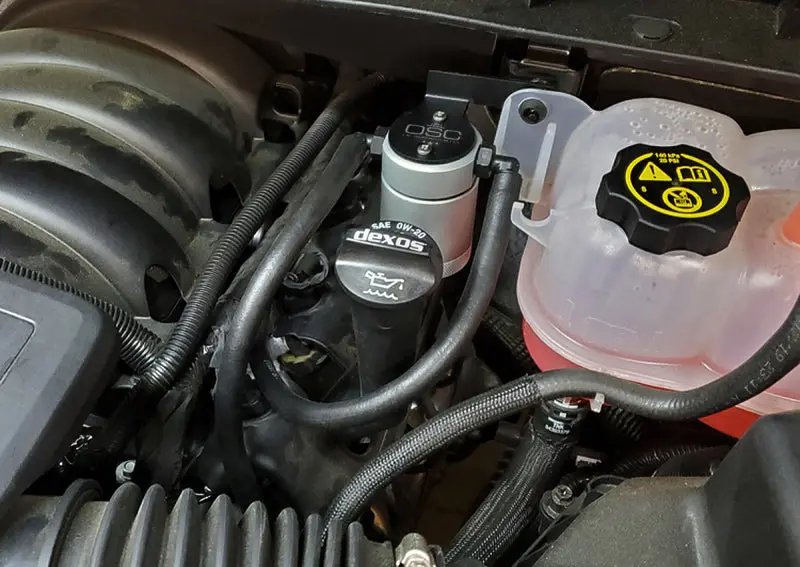 J&L | 2019-2026 Gm 1500 5.3L V8 Driver Side Oil Separator 3.0 - Clear Anodized 2