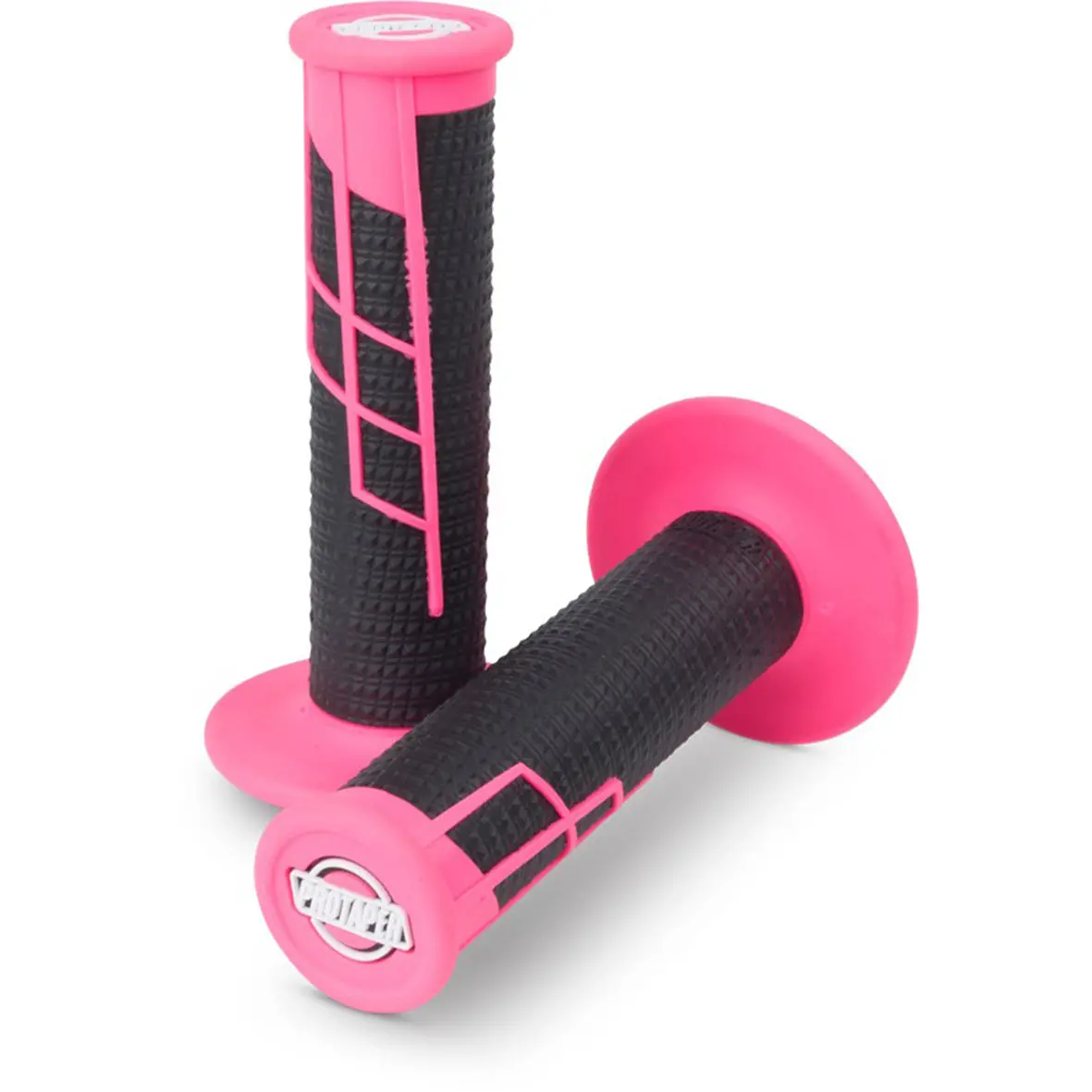 Protaper Clamp-On Half Waffle Grips (Neon Pink/Black) 1