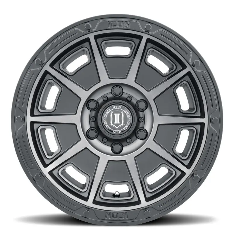 Icon Victory 17X8.5 6X135 6Mm Offset 5In Bs Smoked Satin Black Tint Wheel 2