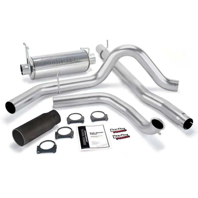 Banks Power | 1999-2003 Ford 7.3L Power Stroke Monster Exhaust System - Ss Single Exhaust With Black Tip *Discontinued* 1