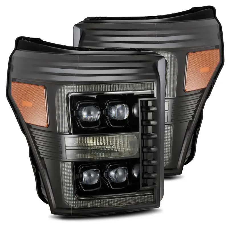 Alpharex 11-16 Ford F-350 Sd Nova Led Proj Headlights Plank Style Alpha Blk W/Activ Light/Seq Signal 2