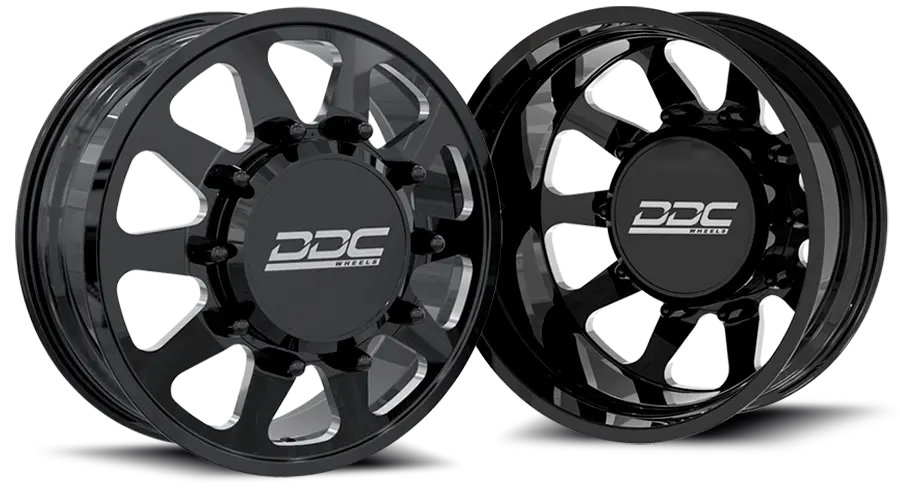 Ddc | Dually Wheels The Ten Forged 24X8.25 8X200 Black / Mill 05-25 Ford F-350 11-14 Ford F-450 19-25 Dodge Ram 3500 1