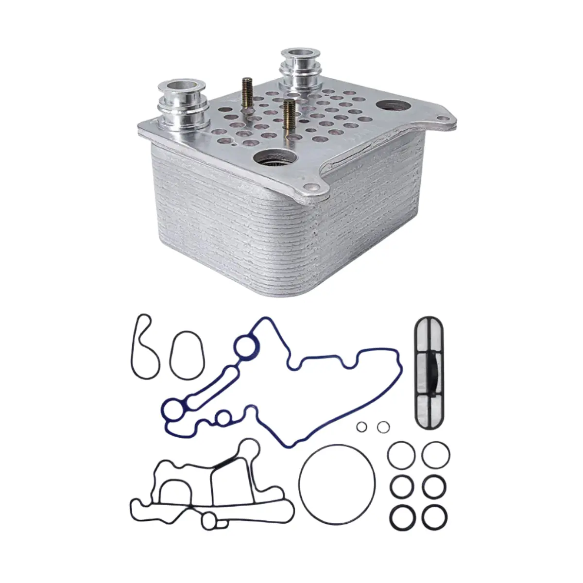 Ppe | 2003-2007 Ford 6.0L Power Stroke Heavy Duty Oil Cooler & Gasket Kit 1