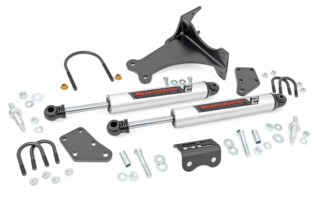 Rough Country | 2005-2024 Ford Super Duty 4Wd Dual V2 Steering Stabilizer 1