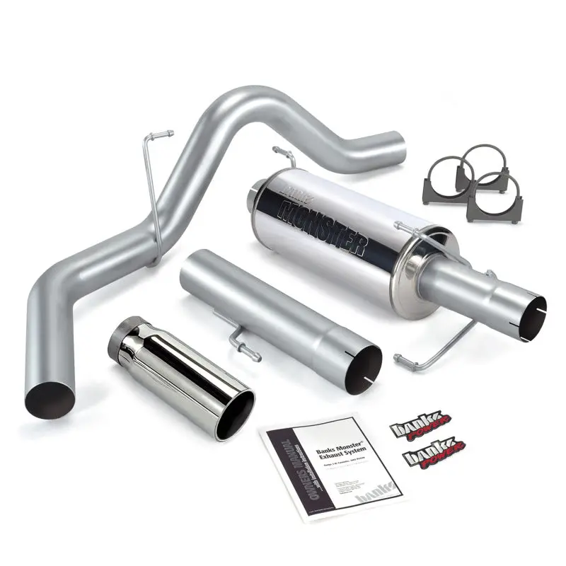 Banks Power | 2004.5-2007 Dodge 5.9L Cummins 325Hp Cclb Monster Exhaust System - 4 Inch Ss Single Exhaust With Chrome Tip *Discontinued* 1