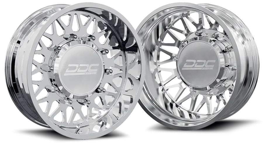 Ddc | Dually Wheels The Mesh Forged 22X8.25 8X210 Polished Ss Fronts 11-25 Silverado / Sierra 3500 1