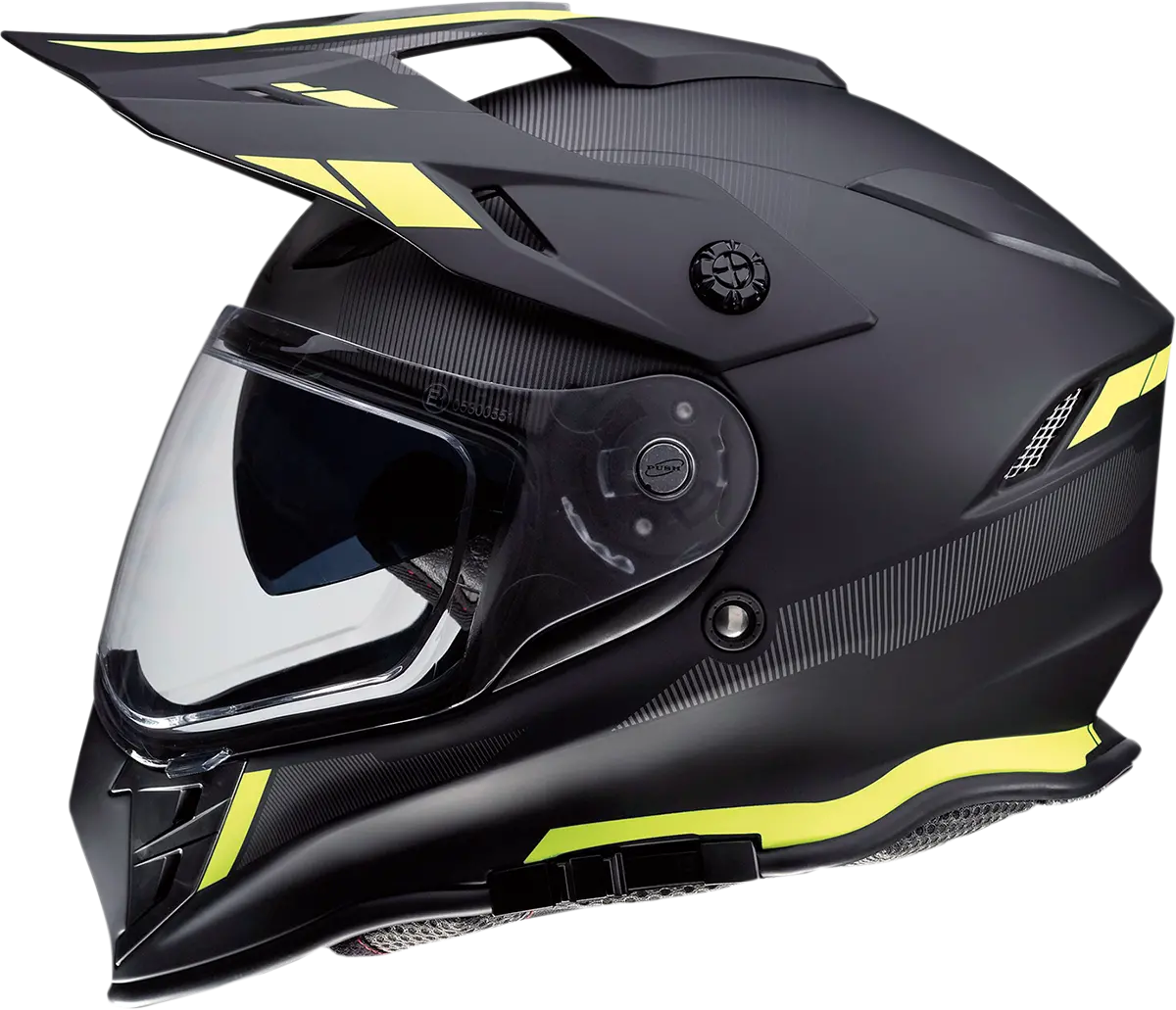 Z1R Uptake Range Motorcycle Helmet – Black/Hi-Viz Finish, Small Size (Model 0140-0002) 1