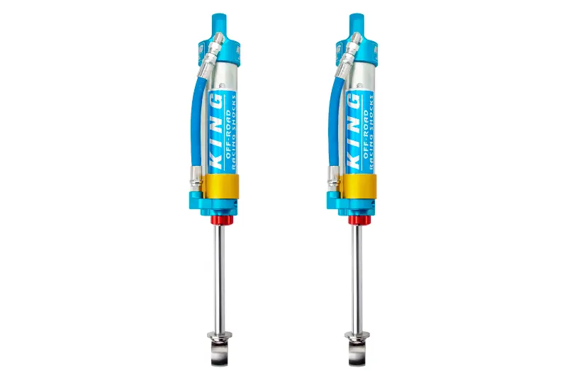 King Shocks | 2005-2010 Toyota Hilux Rear 2.5 Piggy Hose Reservoir Shock With Adjuster - Pair 1