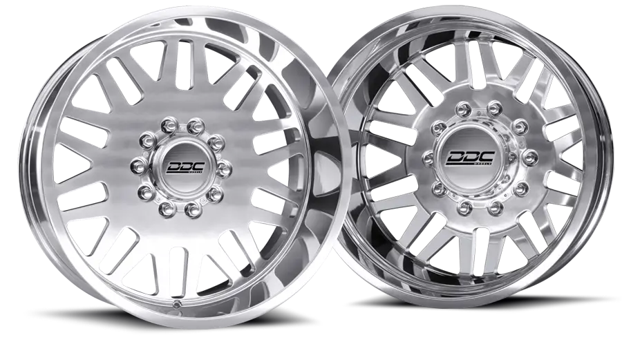 Ddc | Dually Wheels Aftermath Polished 22X8.25 10X225 Ss Fronts 15-25 Ford F-450 / F-550 08-25 Dodge Ram 4500 / 5500 1
