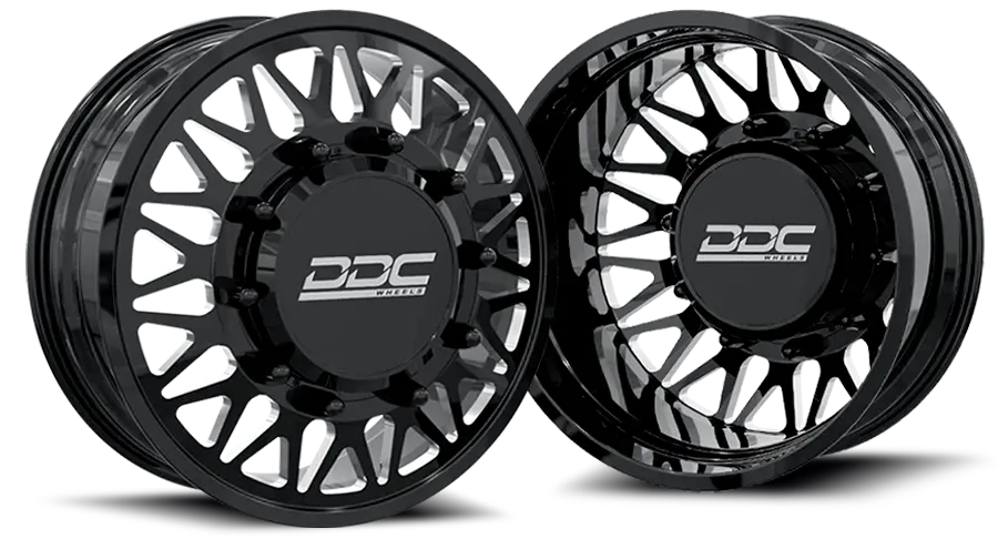 Ddc | Dually Wheels The Mesh Forged 24X8.25 10X225 Black / Mill 15-25 Ford F-450 / F-550 Dodge Ram 08-25 4500 / 5500 1