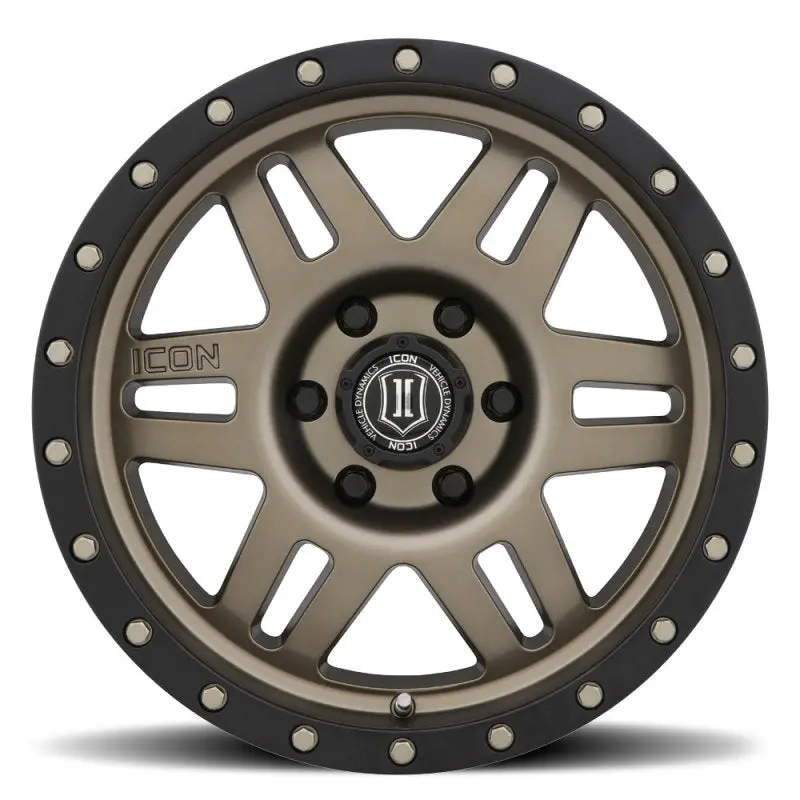 Icon Six Speed 17X8.5 6X5.5 25Mm Offset 5.75In Bs 108.1Mm Bore Bronze Wheel 1
