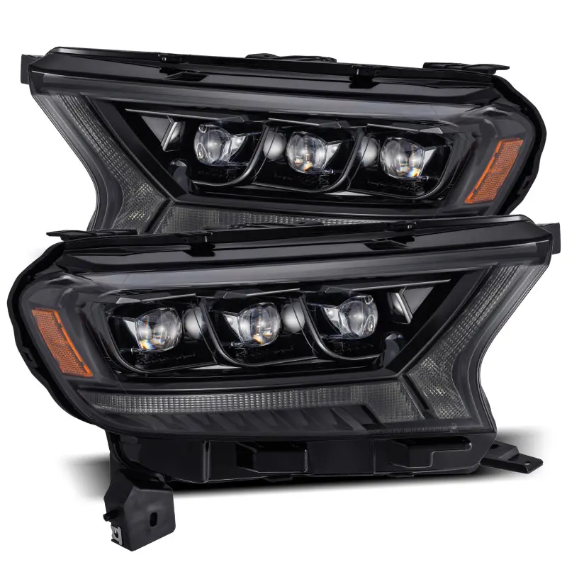 Alpharex 19-21 Ford Ranger Nova Led Proj Headlight Plnk Style Alpha Blk W/Activ Light/Seq Signal/Drl 1