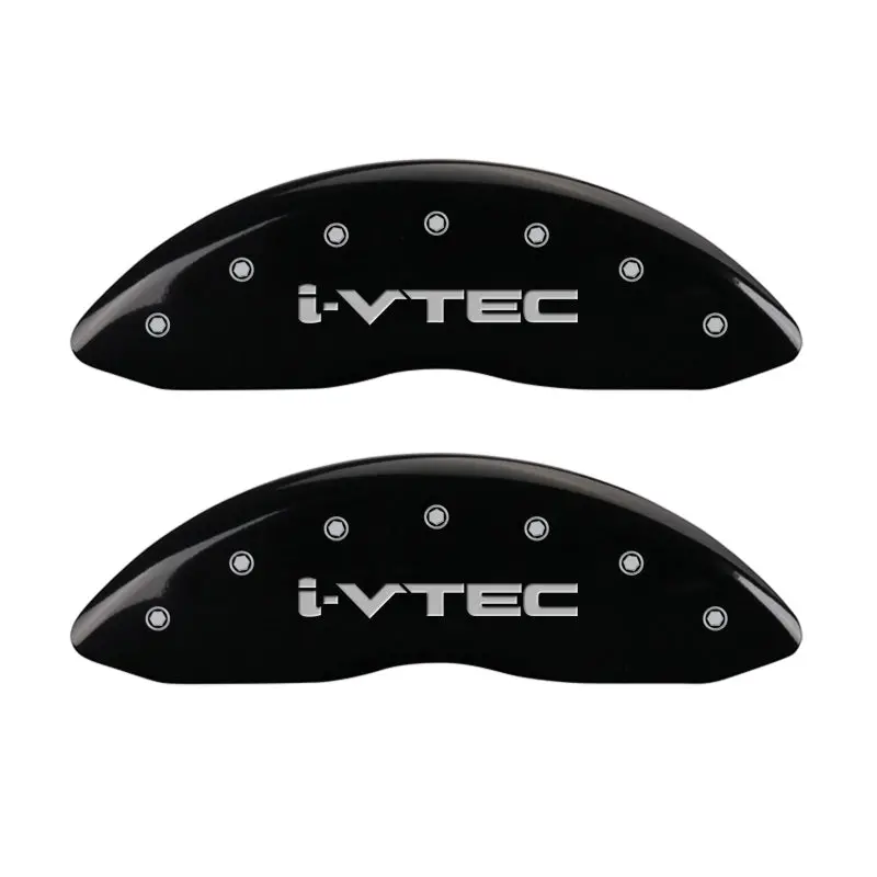 Mgp Engraved 4-Piston Caliper Covers – Black Finish With Silver Accent, Fits 2017 Acura Mdx I-Vtec 1
