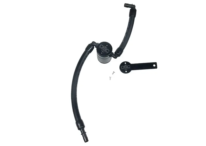 J&L | 2019-2024 Dodge Ram 1500 Nbs / 2022-2024 Jeep Wagoneer 5.7L Oil Separator 3.0 Passenger Side - Black Anodized 1