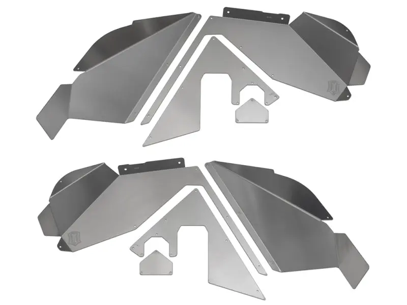 Icon 07-18 Jeep Wrangler Jk Modular Front Fender Liner Kit - Raw 1