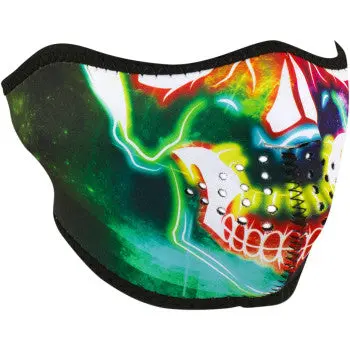 Zan Headgear Neoprene Half Mask Nose Chin Cheek Coverage Warm Water Resistant 2Mm Neoprene Adjustable Hook Loop Closure Unisex Adult Choose Design 1