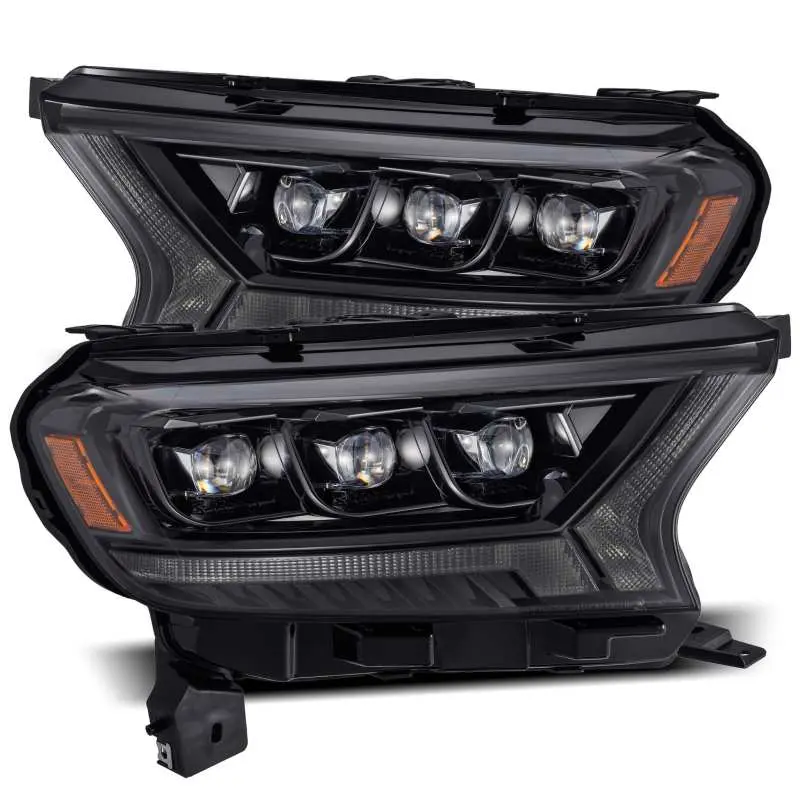 Alpharex 19-21 Ford Ranger Nova Led Proj Headlight Plnk Style Alpha Blk W/Activ Light/Seq Signal/Drl 2