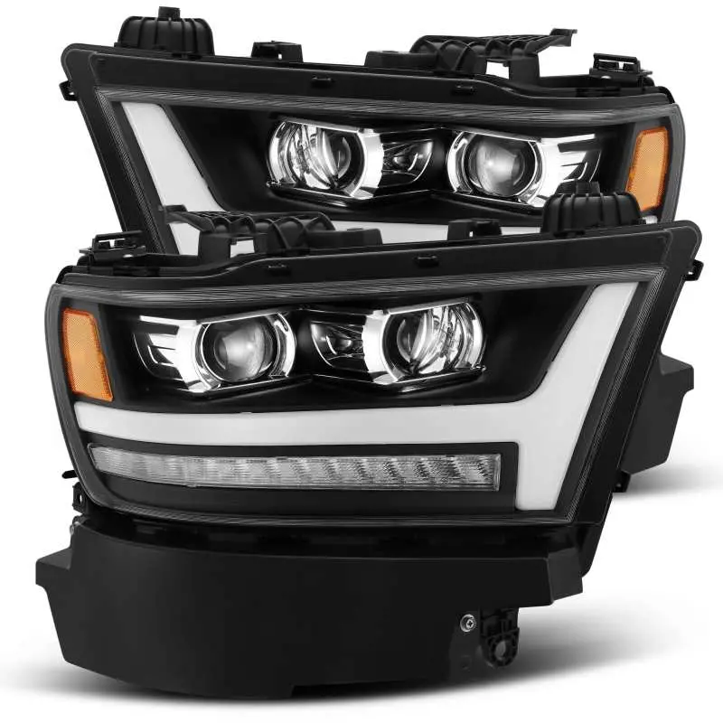Alpharex 19-20 Ram 1500Hd Pro-Series Proj Headlight Plnk Style Blk W/Activ Light/Seq Signal/Plnk Drl 1