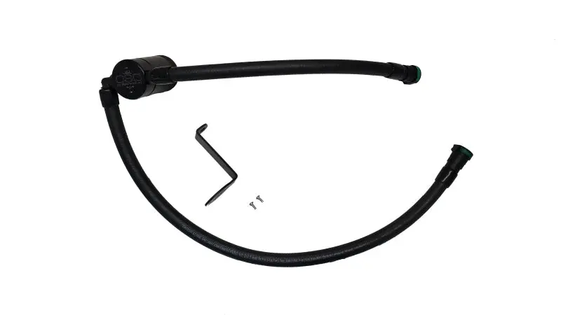J&L | 2023-2026 Ford F-250 / F-350 6.8L / 7.3L Gas Oil Separator 3.0 Passenger Side - Black Anodized 1