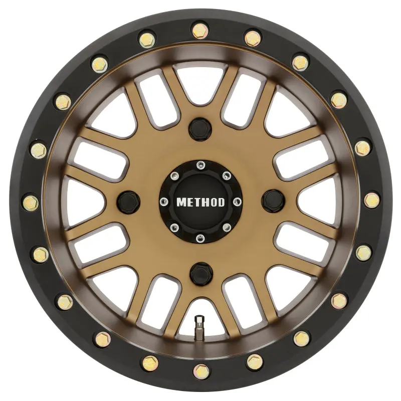 Method | Mr406 Utv Beadlock 14X10 5+5/-2Mm Offset 4X156 132Mm Cb Method | Bronze W/Matte Blk Ring Wheel 2
