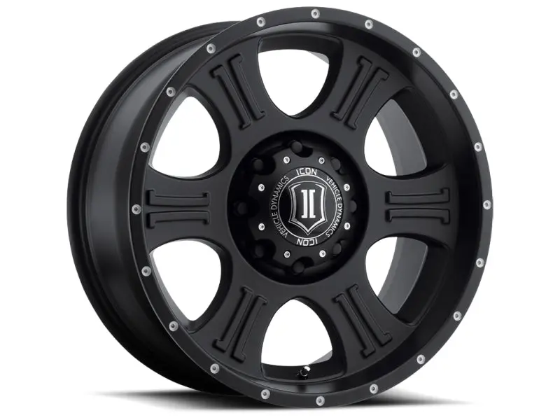 Icon Shield 20X9 8X180 12Mm Offset 5.5In Bs 125.2Mm Bore Satin Black Wheel 1