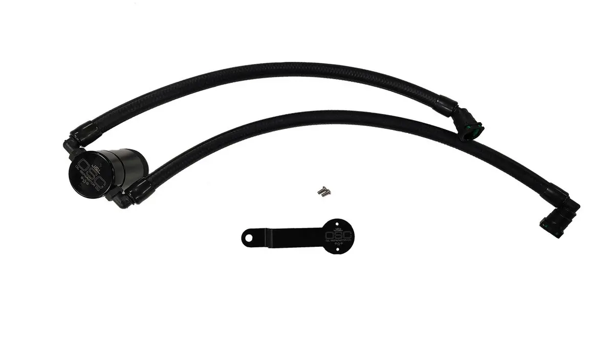J&L | 2019-2025 Dodge Ram 1500 3.6L New Body Style Oil Separator 3.0 Pcv Side - Black Anodized 1