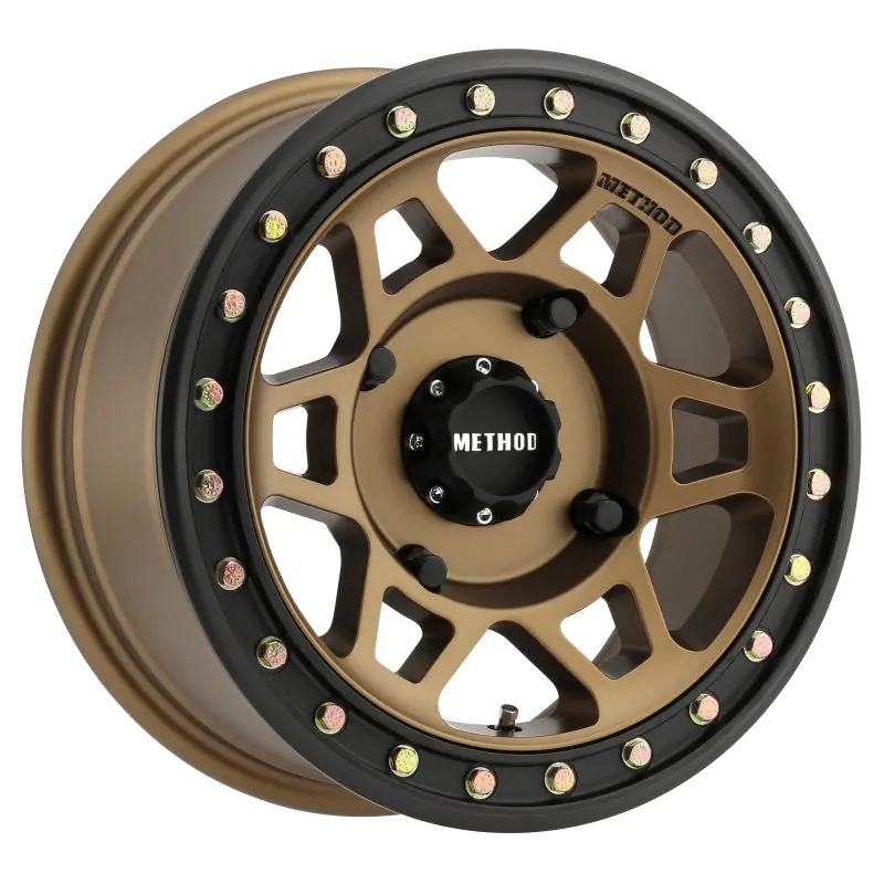 Method | Mr405 Utv Beadlock 15X7 5+2/+38Mm Offset 4X136 106Mm Cb Method | Bronze W/Matte Blk Ring Wheel 1